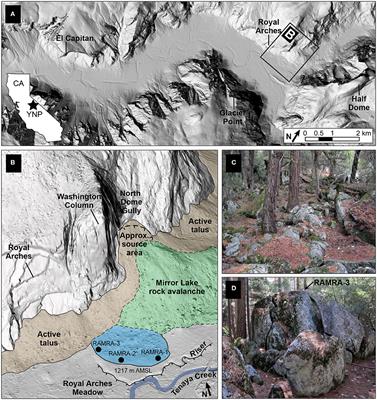 Surface Exposure Dating and Geophysical Tomography of the Royal Arches Meadow Rock Avalanche, Yosemite Valley, California